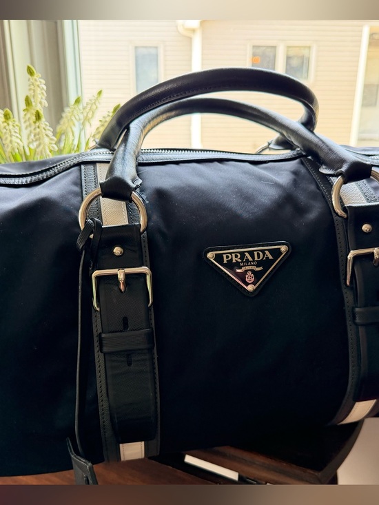 Prada Handbags - Prada Weekender Duffle Bag Tessuto Large Black $3800